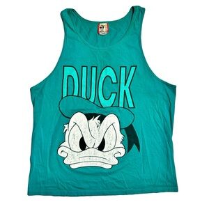 Vintage 90’s Donald Duck Teal Tank Top
